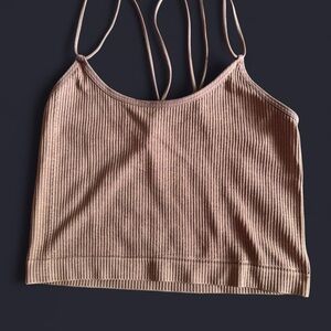 SO Seamless Ribbed Top in Dusty Pink